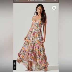 ASTR The Label Floral Frolic Cutout Maxi Dress